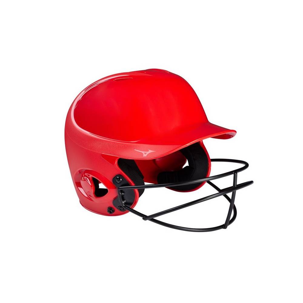 Womens Mizuno MVP Series Solid Batting Helmet with Fastpitch Softball Mask Helmet Red Philippines (S